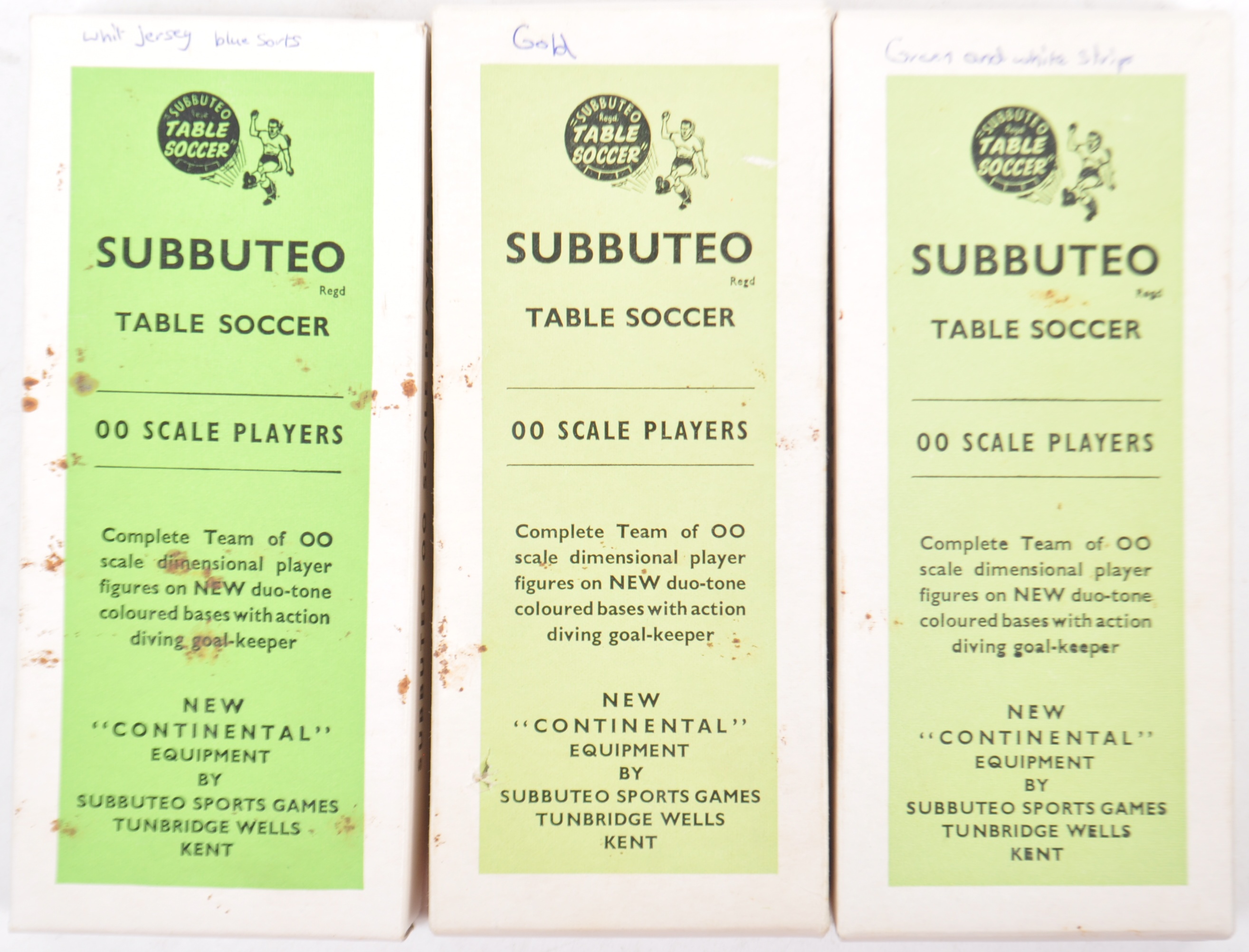 COLLECTION OF 1960'S BOXED SUBBUTEO TABLE SOCCER TEAMS
