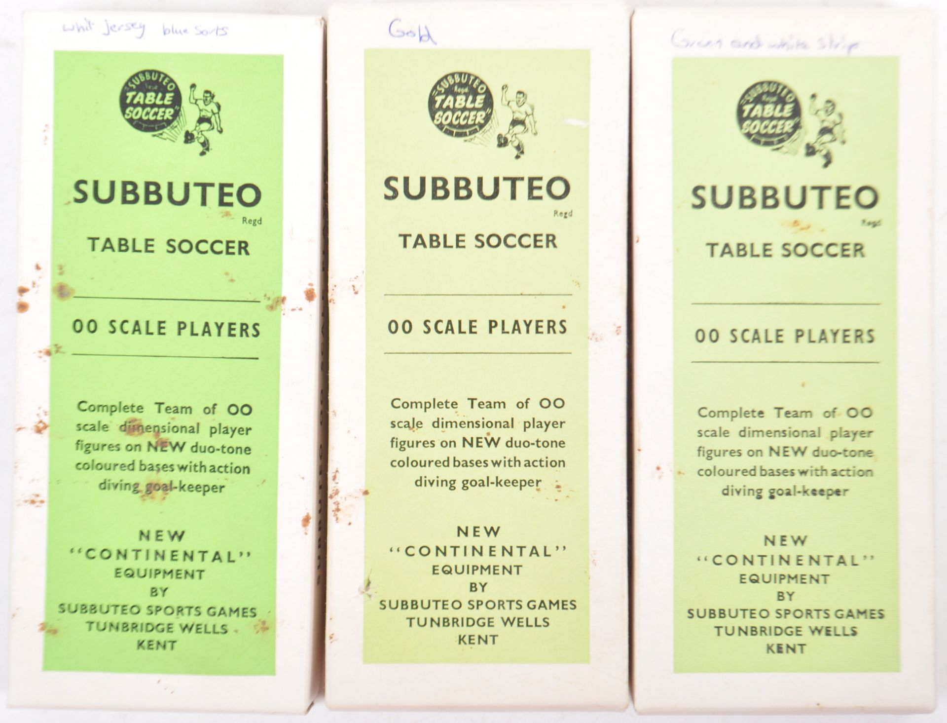 COLLECTION OF 1960'S BOXED SUBBUTEO TABLE SOCCER TEAMS