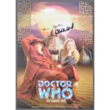 DOCTOR WHO - TOM BAKER & LALLA WARD DUAL SIGNED 12X8" PHOTO