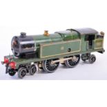 ORIGINAL VINTAGE HORNBY 0 GAUGE CLOCKWORK TRAINSET LOCOMOTIVE