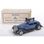 TRI-ANG MINIC TOYS CLOCKWORK TIN PLATE TRAFFIC CONTROL CAR