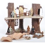 VINTAGE STAR WARS EWOK VILLAGE ACTION FIGURE PLAYSET & FIGURES