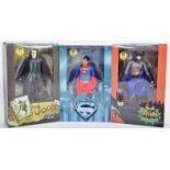 COLLECTION OF X3 NECA / REEL TOYS DC COMICS ACTION FIGURES