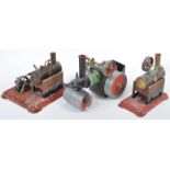 COLLECTION OF X3 VINTAGE MAMOD STEAM TRACTION ENGINES