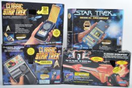 COLLECTION OF X4 PLAYMATES STAR TREK REPLICA PROPS / PLAYSETS