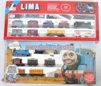TWO HORNBY AND LIMA 00 GAUGE MODEL RAILWAY BOXED TRAINSETS