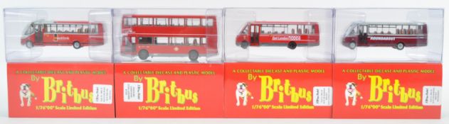 COLLECTION OF X4 BRITBUS 1/76 SCALE DIECAST BUSES
