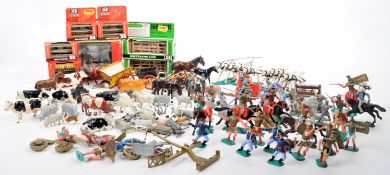 LARGE COLLECTION OF VINTAGE LEAD AND PLASTIC MODEL FIGURES