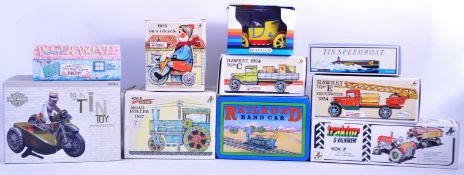 COLLECTION OF ASSORTED TIN PLATE & CLOCKWORK MODEL VEHICLES