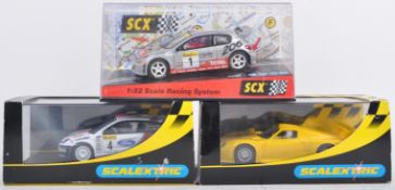 COLLECTION OF X3 SCALEXTRIC SLOT RACING CARS