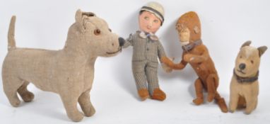 ANTIQUE STUFFED TOYS - LUPINO LANE, MONKEY ETC