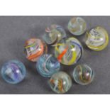 COLLECTION OF 19TH CENTURY VICTORIAN GLASS MARBLES