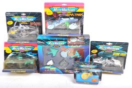 COLLECTION OF X6 MICRO MACHINES STAR TREK MINATURE DISPLAY MODELS