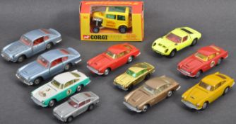 COLLECTION OF VINTAGE CORGI AND DINKY TOYS DIECAST MODEL CARS