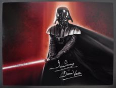 STAR WARS - DARTH VADER - JAMES EARL JONES & DAVE PROWSE SIGNED 16X12