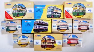COLLECTION OF CORGI CLASSICS BOXED DIECAST BUSES & TRAMS