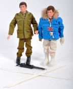 TWO ORIGINAL VINTAGE PALITOY MADE ACTION MAN FIGURES