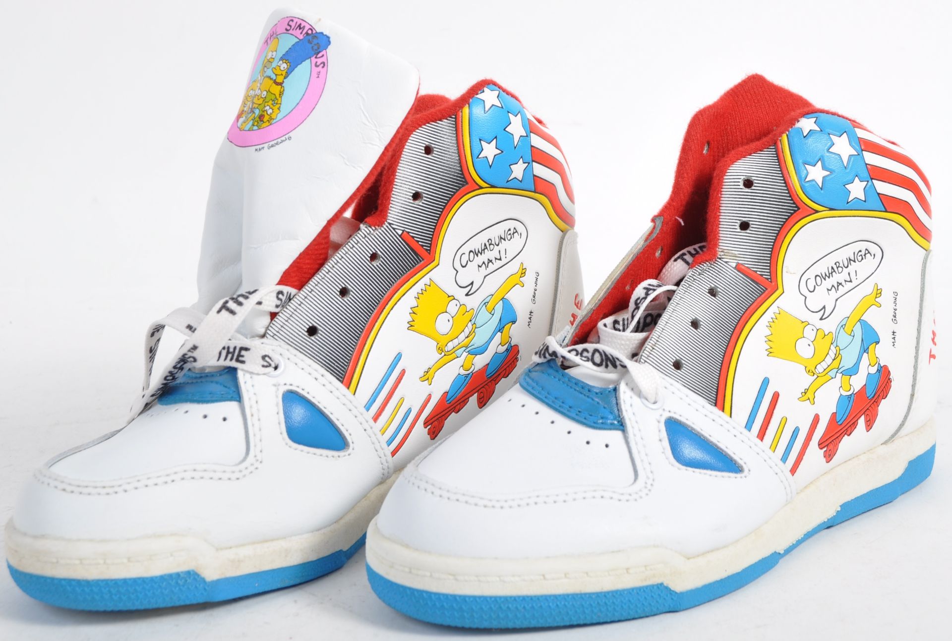 PAIR OF ORIGINAL VINTAGE BART SIMPSONS ' BART BOOT ' TRAINERS - Image 7 of 7