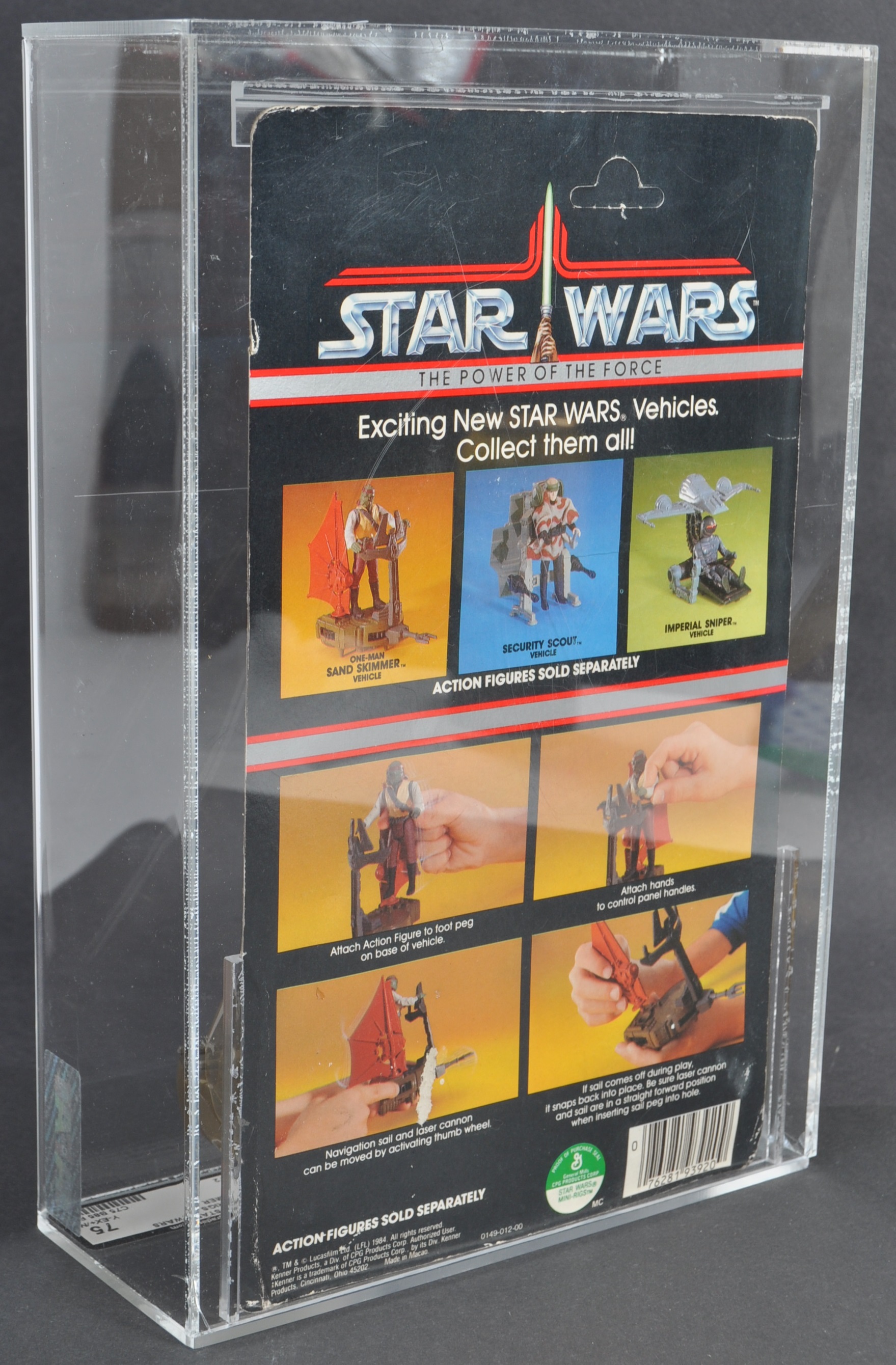 STAR WARS - RARE VINTAGE POWER OF THE FORCE SAND SKIMMER - AFA GRADED - Image 5 of 6