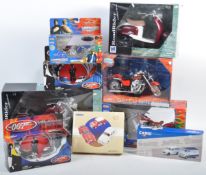 COLLECTION OF ASSORTED DIECAST MODEL CARS & MOTORBIKES