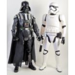 TWO LARGE STAR WARS DARTH VADER & STORM TROOPER ACTION FIGURES