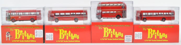COLLECTION OF X4 BRITBUS 1/76 SCALE DIECAST BUSES