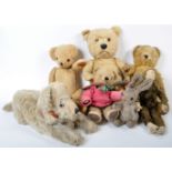 COLLECTION OF X7 VINTAGE ENGLISH TEDDY BEARS