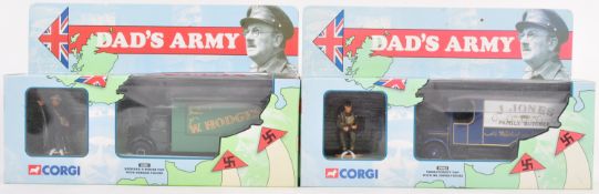 TWO ORIGINAL CORGI DADS ARMY DIECAST MODEL VANS