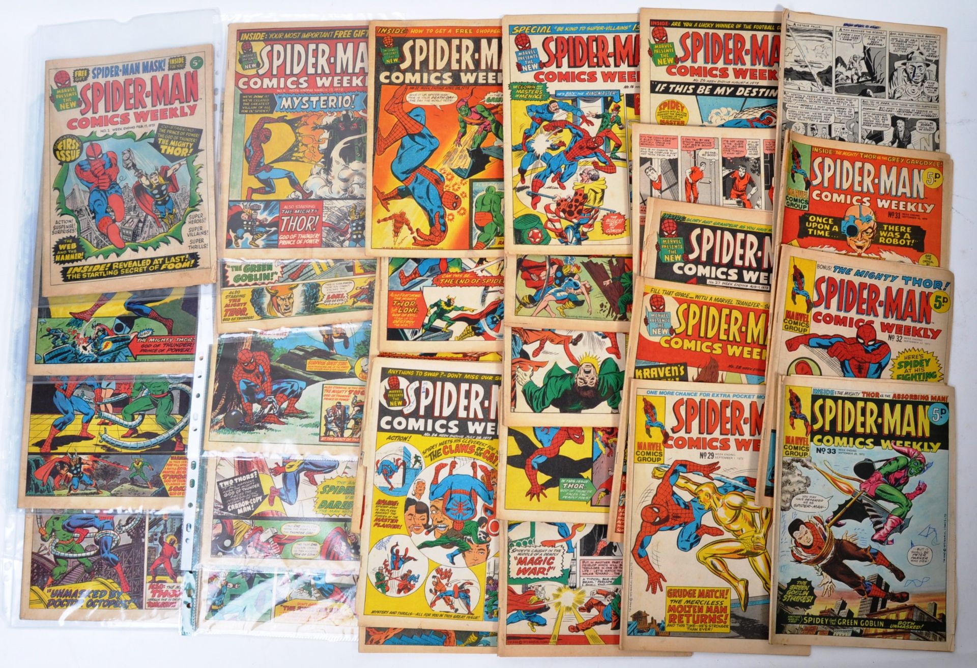 VINTAGE COMIC BOOKS - NEAR COMPLETE RUN OF SPIDER-MAN COMICS WEEKLY - Image 2 of 10