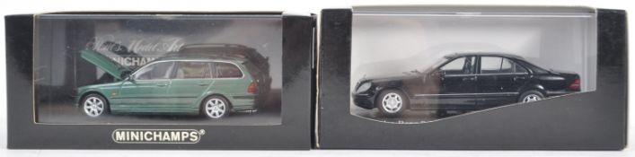 TWO ORIGINAL BOXED MINICHAMPS 1/43 SCALE DIECAST CARS