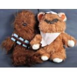 STAR WARS - TWO VINTAGE KENNER PLUSH TOYS - CHEWBACCA & WICKET