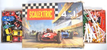 COLLECTION OF ASSORTED SCALEXTRIC SLOT CAR RACING ITEMS