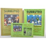 COLLECTION OF X3 VINTAGE SUBBUTEO TABLE TOP FOOTBALL SETS