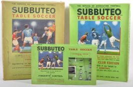 COLLECTION OF X3 VINTAGE SUBBUTEO TABLE TOP FOOTBALL SETS