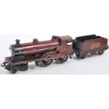 ORIGINAL VINTAGE BASSETT-LOWKE 0 GAUGE CLOCKWORK LOCOMOTIVE