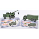 TWO ORIGINAL VINTAGE DINKY SUPERTOYS MILITARY DIECAST MODELS