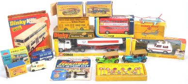 COLLECTION OF ASSORTED VINTAGE DIECAST MODEL CARS AND BUSES