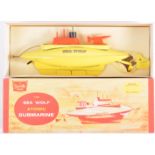 VINTAGE SUTCLIFFE MODEL THE SEA WOLF ATOMIC SUBMARINE TINPLATE TOY