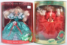 TWO VINTAGE MATTEL SPECIAL EDITION HAPPY HOLIDAYS BARBIE DOLLS