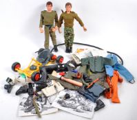 COLLECTION OF VINTAGE ACTION MAN FIGURS & GO KART