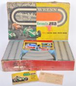 VINTAGE WRENN FORMULA 152 SCALEXTRIC TYPE SLOT RACING CAR SET