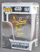 STAR WARS - DAVE PROWSE (D.2020) & DANIEL NAPROUS - SIGNED FUNKO ACTION FIGURE