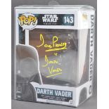 STAR WARS - DAVE PROWSE (D.2020) & DANIEL NAPROUS - SIGNED FUNKO ACTION FIGURE