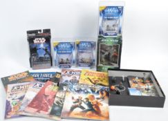 COLLECTION OF ASSORTED STAR WARS COMICS AND ACTION FIGURES