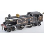 ORIGINAL VINTAGE HORNBY 0 GAUGE CLOCKWORK TRAINSET LOCOMOTIVE