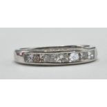 18CT WHITE GOLD DIAMOND HALF ETERNITY RING