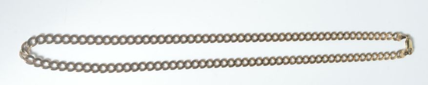 9CT GOLD FLAT LINK NECKLACE CHAIN