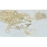 MIXED BAG OF CULTURED PEARL JEWELLERY