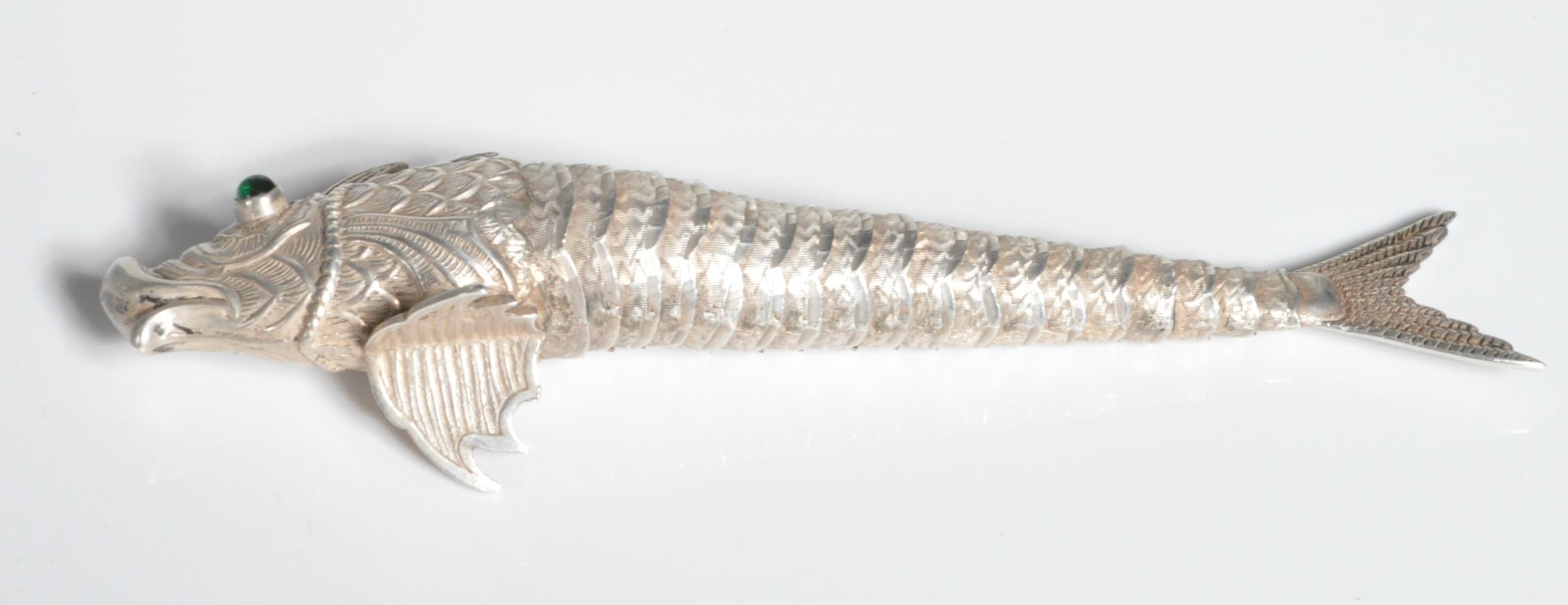 CIRCA 1930’S SPANISH SILVER HALLMARKED ARTICULATED FISH - Image 4 of 5