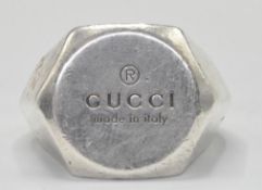 GENTLEMEN'S SILVER GUCCI MADE RING